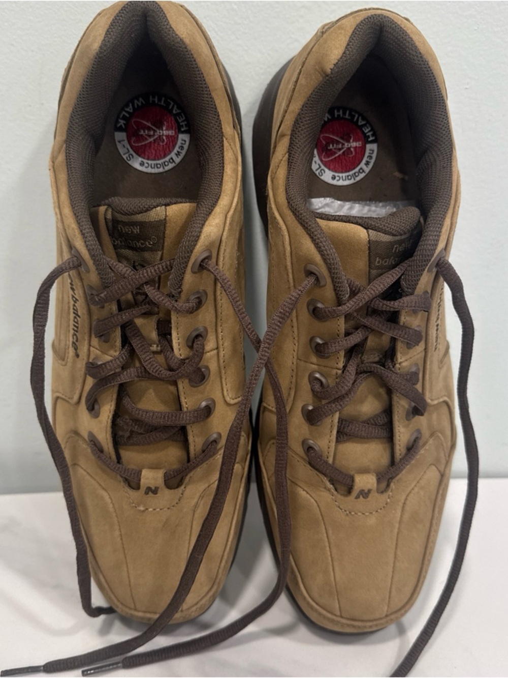New Balance Men's Tan Suede Athletic Walking Shoes